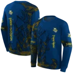 customized marquette golden eagles deer silhouette blue hoodie best selling