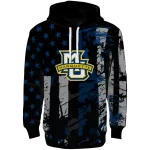 customized marquette golden eagles distressed flag blue black hoodie best selling