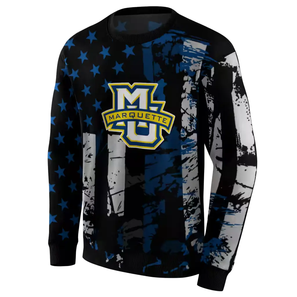 customized marquette golden eagles distressed flag blue black hoodie new arrival customized marquette golden eagles distressed flag blue black hoodie new arrival