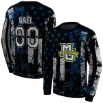 customized marquette golden eagles distressed flag blue black hoodie best selling