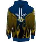 customized marquette golden eagles flame design blue hoodie best selling