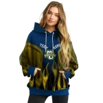 customized marquette golden eagles flame design blue hoodie best selling