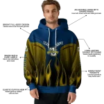customized marquette golden eagles flame design blue hoodie best selling
