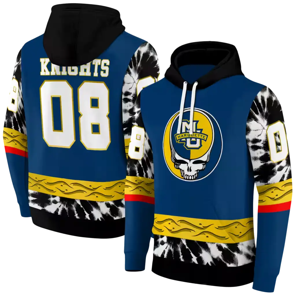 customized marquette golden eagles grateful vibes blue hoodie fashion forward customized marquette golden eagles grateful vibes blue hoodie fashion forward