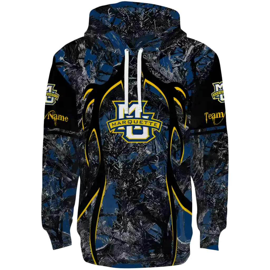 customized marquette golden eagles hunting theme blue black hoodie best selling customized marquette golden eagles hunting theme blue black hoodie best selling