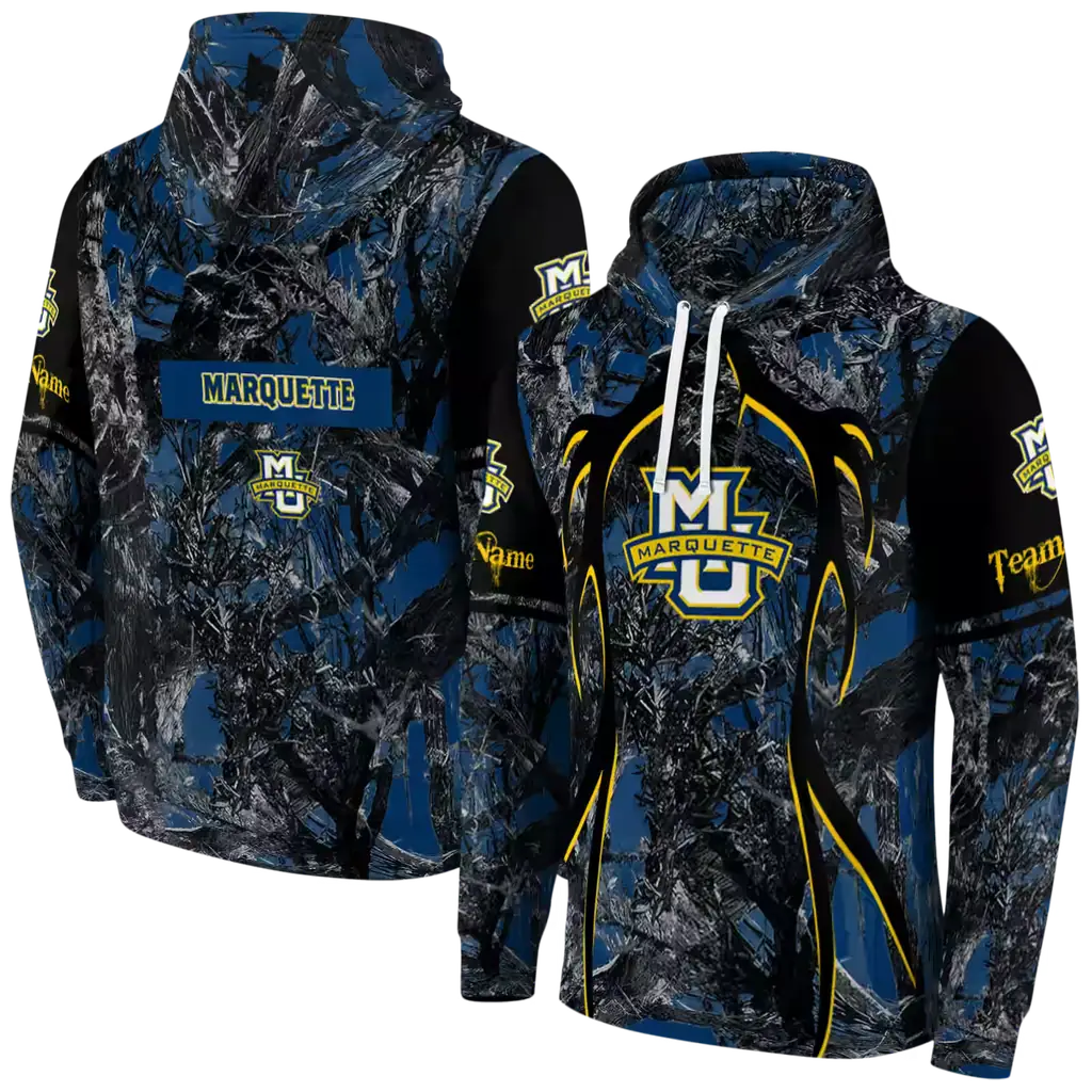 customized marquette golden eagles hunting theme blue black hoodie fashion forward customized marquette golden eagles hunting theme blue black hoodie fashion forward