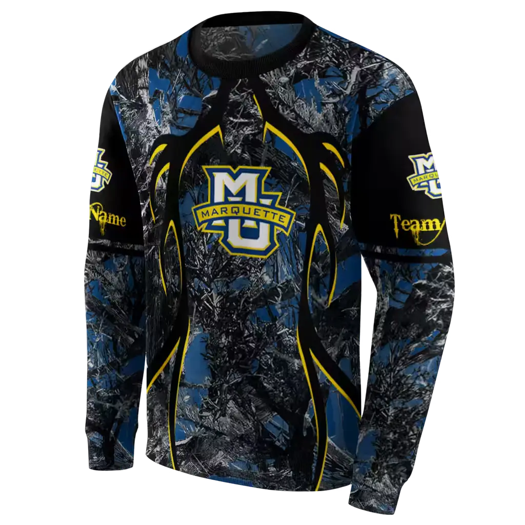 customized marquette golden eagles hunting theme blue black hoodie new arrival customized marquette golden eagles hunting theme blue black hoodie new arrival