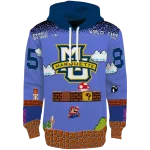customized marquette golden eagles mario blue black hoodie best selling