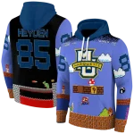 customized marquette golden eagles mario blue black hoodie best selling