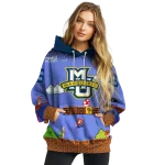 customized marquette golden eagles mario blue black hoodie best selling