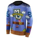 customized marquette golden eagles mario blue black hoodie best selling