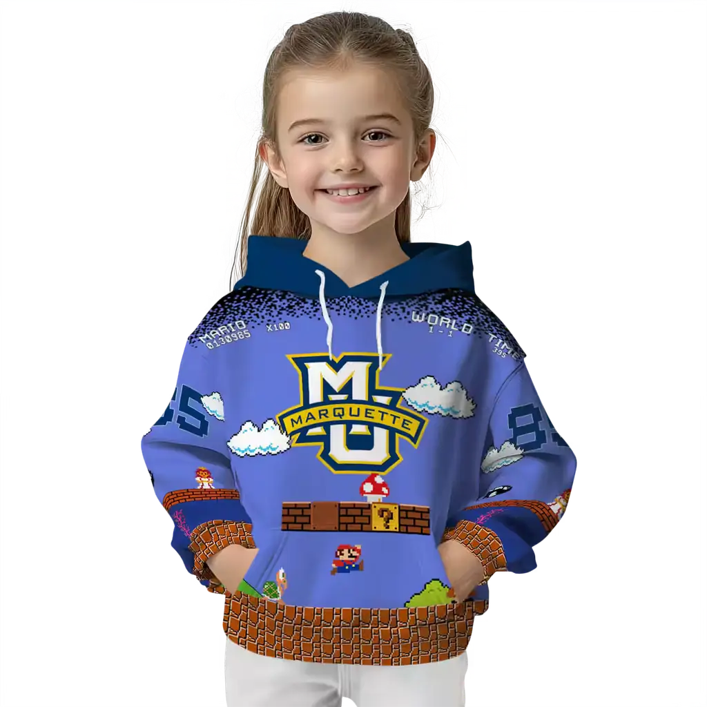 customized marquette golden eagles mario blue black hoodie top rated customized marquette golden eagles mario blue black hoodie top rated