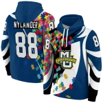 customized marquette golden eagles puzzle pieces blue hoodie best selling