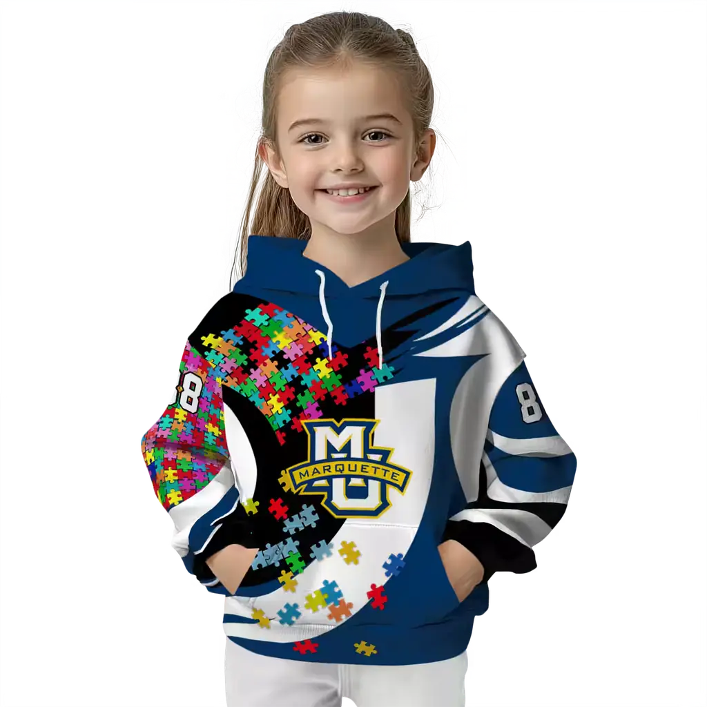 customized marquette golden eagles puzzle pieces blue hoodie top rated customized marquette golden eagles puzzle pieces blue hoodie top rated