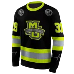 customized marquette golden eagles safety motif black neon green hoodie best selling