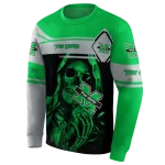 customized marshall thundering herd grim reaper green black hoodie best selling