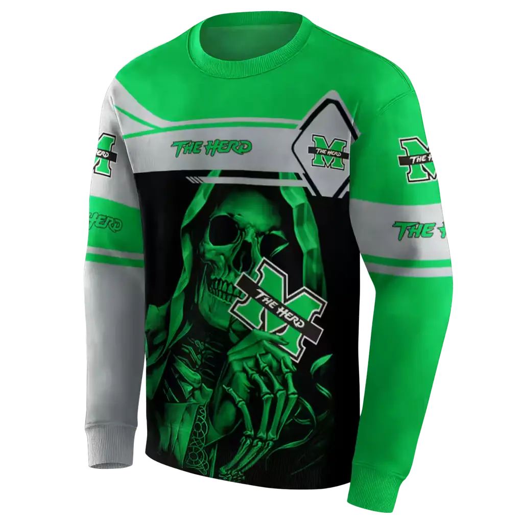 customized marshall thundering herd grim reaper green black hoodie new arrival customized marshall thundering herd grim reaper green black hoodie new arrival