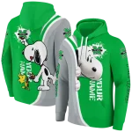 customized marshall thundering herd peeking snoopy green hoodie best selling