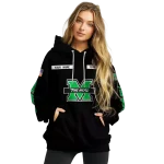 customized marshall thundering herd punisher skull black hoodie best selling
