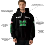 customized marshall thundering herd punisher skull black hoodie best selling
