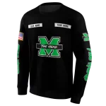 customized marshall thundering herd punisher skull black hoodie best selling