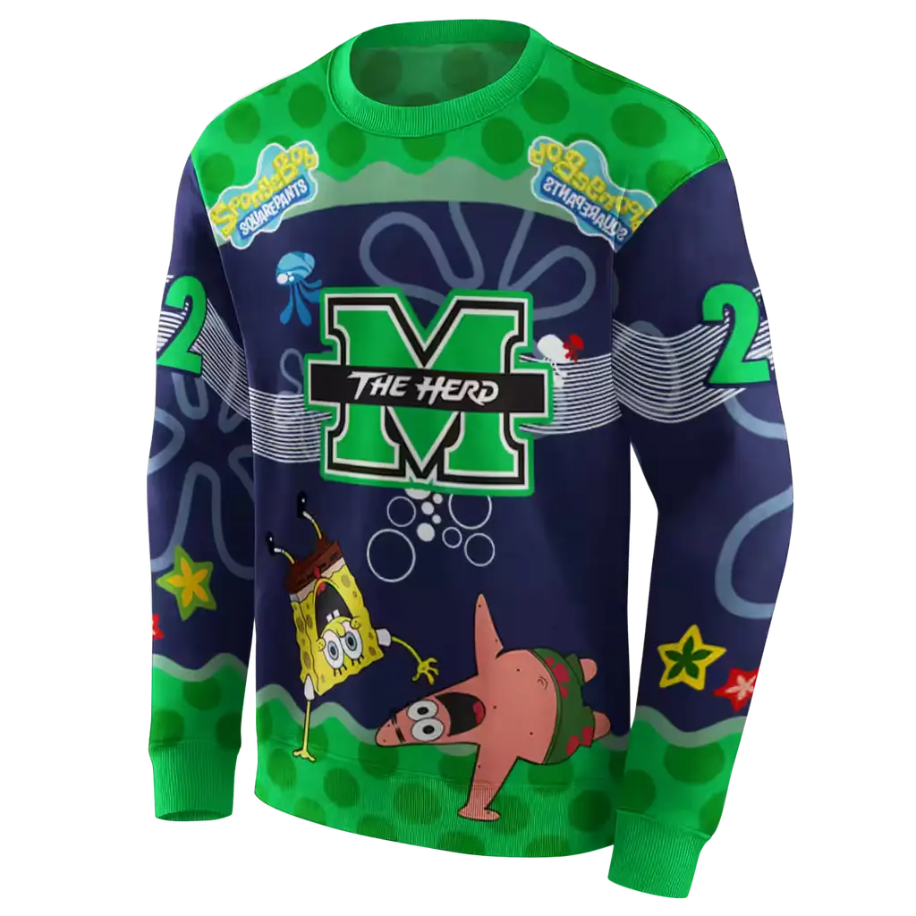 customized marshall thundering herd spongebob patrick star green navy hoodie new arrival customized marshall thundering herd spongebob patrick star green navy hoodie new arrival