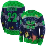 customized marshall thundering herd spongebob patrick star green navy hoodie best selling