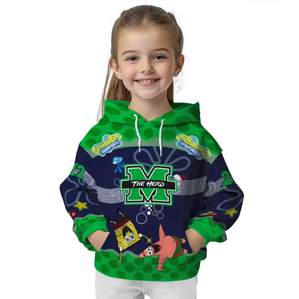 customized marshall thundering herd spongebob patrick star green navy hoodie top rated customized marshall thundering herd spongebob patrick star green navy hoodie top rated