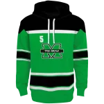 customized marshall thundering herd striped pattern green hoodie best selling