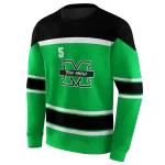 customized marshall thundering herd striped pattern green hoodie best selling