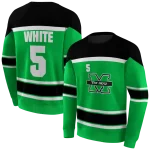 customized marshall thundering herd striped pattern green hoodie best selling