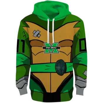 customized marshall thundering herd superhero armor green hoodie best selling