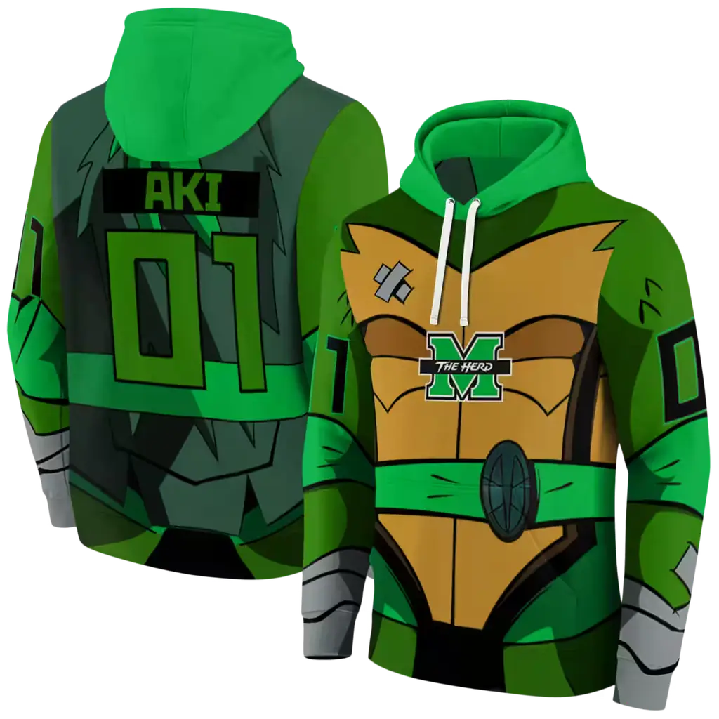 customized marshall thundering herd superhero armor green hoodie fashion forward customized marshall thundering herd superhero armor green hoodie fashion forward
