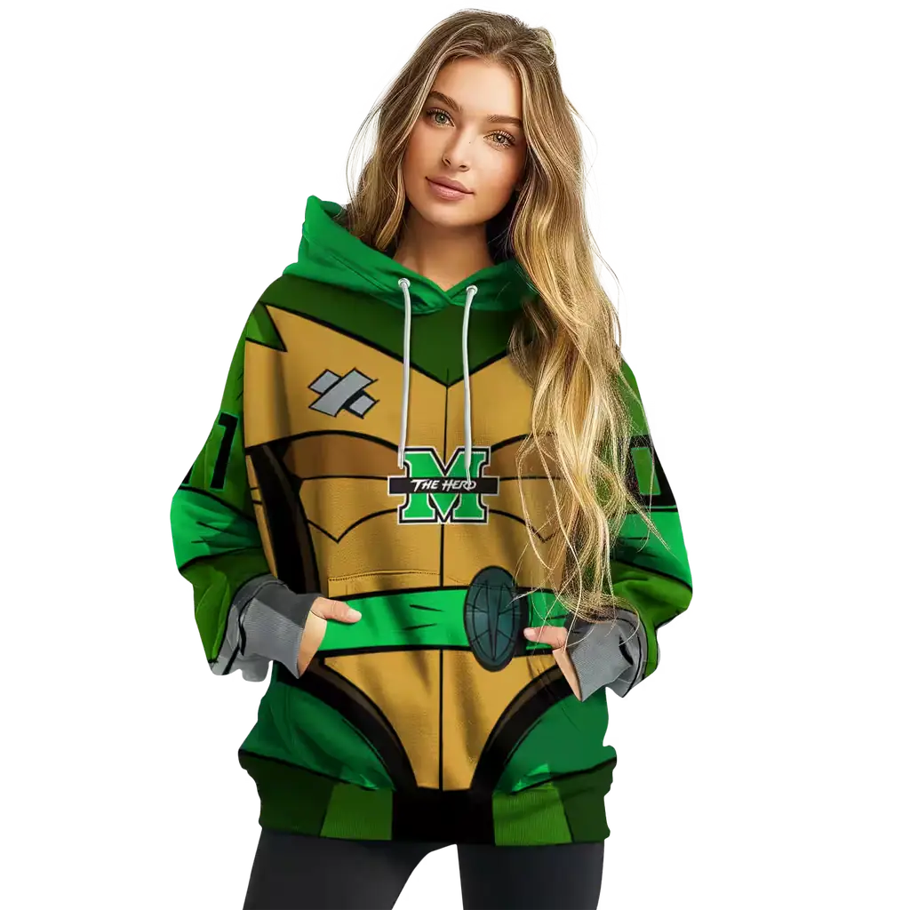 customized marshall thundering herd superhero armor green hoodie high quality customized marshall thundering herd superhero armor green hoodie high quality