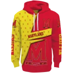 customized maryland terrapins abstract shape red hoodie best selling