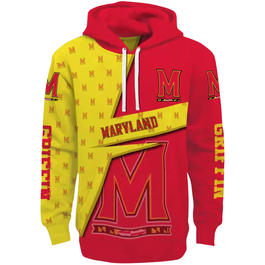 customized maryland terrapins abstract shape red hoodie best selling customized maryland terrapins abstract shape red hoodie best selling
