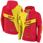 customized maryland terrapins abstract shape red hoodie best selling