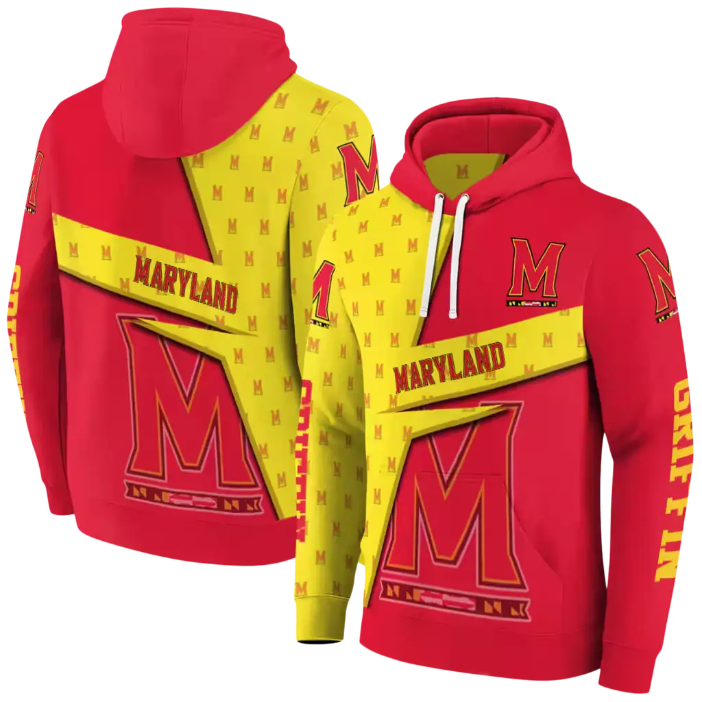 customized maryland terrapins abstract shape red hoodie fashion forward customized maryland terrapins abstract shape red hoodie fashion forward