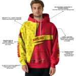 customized maryland terrapins abstract shape red hoodie best selling