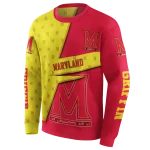 customized maryland terrapins abstract shape red hoodie best selling