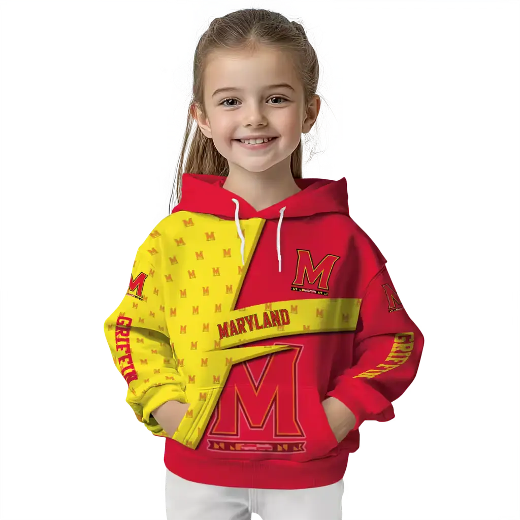 customized maryland terrapins abstract shape red hoodie top rated customized maryland terrapins abstract shape red hoodie top rated
