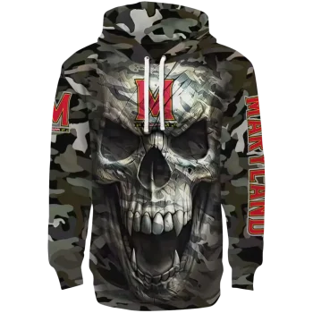 customized maryland terrapins camo skull hoodie best selling