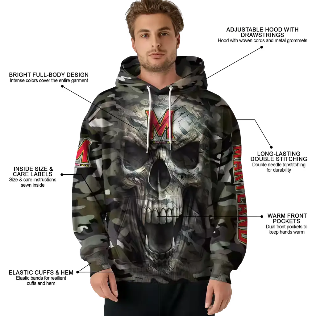 customized maryland terrapins camo skull hoodie latest model customized maryland terrapins camo skull hoodie latest model