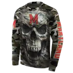 customized maryland terrapins camo skull hoodie best selling