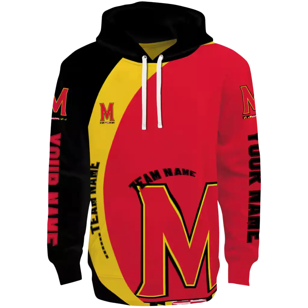 customized maryland terrapins minimalist design red black hoodie best selling customized maryland terrapins minimalist design red black hoodie best selling