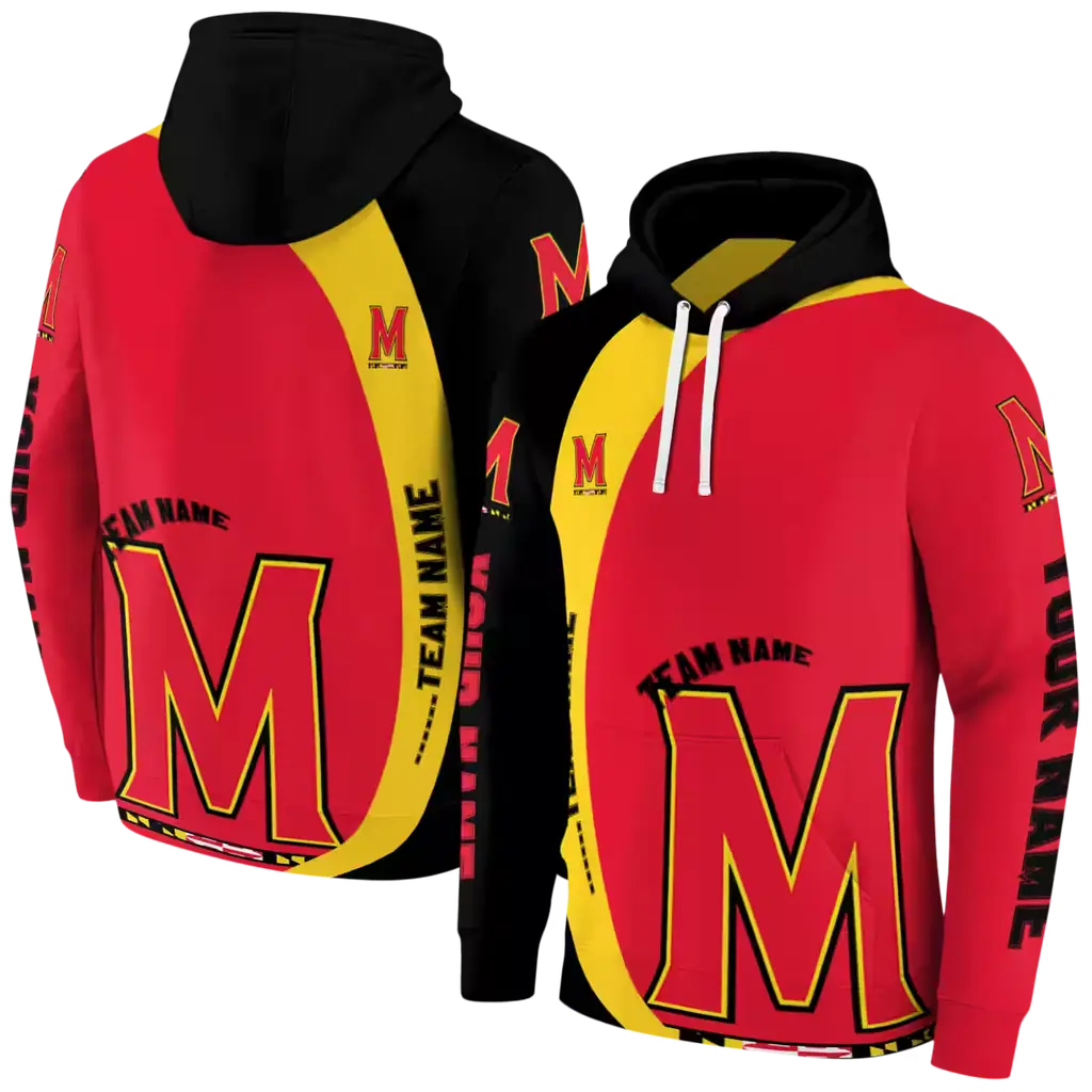 customized maryland terrapins minimalist design red black hoodie fashion forward customized maryland terrapins minimalist design red black hoodie fashion forward