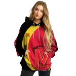 customized maryland terrapins minimalist design red black hoodie best selling