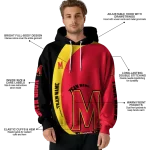 customized maryland terrapins minimalist design red black hoodie best selling