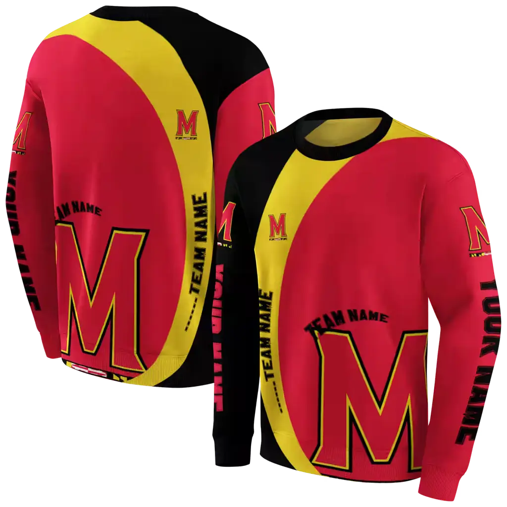 customized maryland terrapins minimalist design red black hoodie premium grade customized maryland terrapins minimalist design red black hoodie premium grade