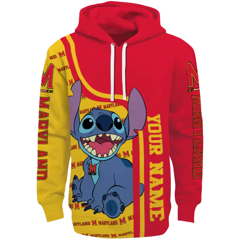 customized maryland terrapins stitch red hoodie best selling customized maryland terrapins stitch red hoodie best selling